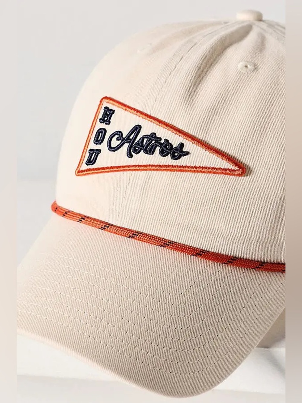 NWT ’47 Houston Astros Pennant Cord Baseball Cap Cream One Size